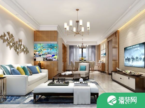 东莞保利红珊瑚现代风格四居室装修效果图