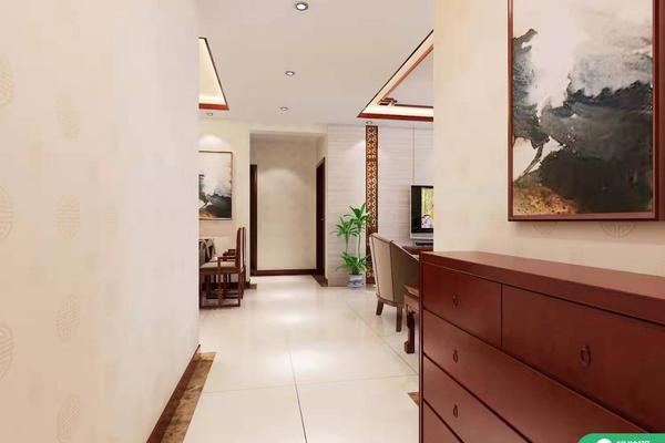 天津新中式风格小两居室装修效果图