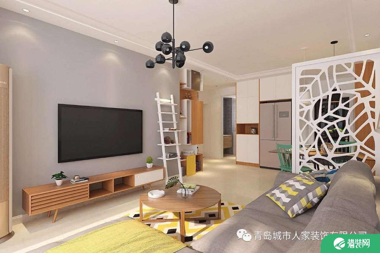 青岛凤凰城欧式风格三居室装修案例