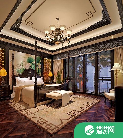 杭州古典中式装修效果图，大气华美的室内色调