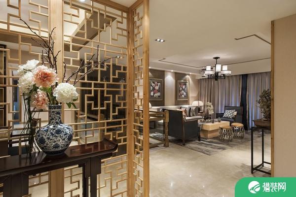 武汉洺悦府新中式风格家庭装修设计效果图
