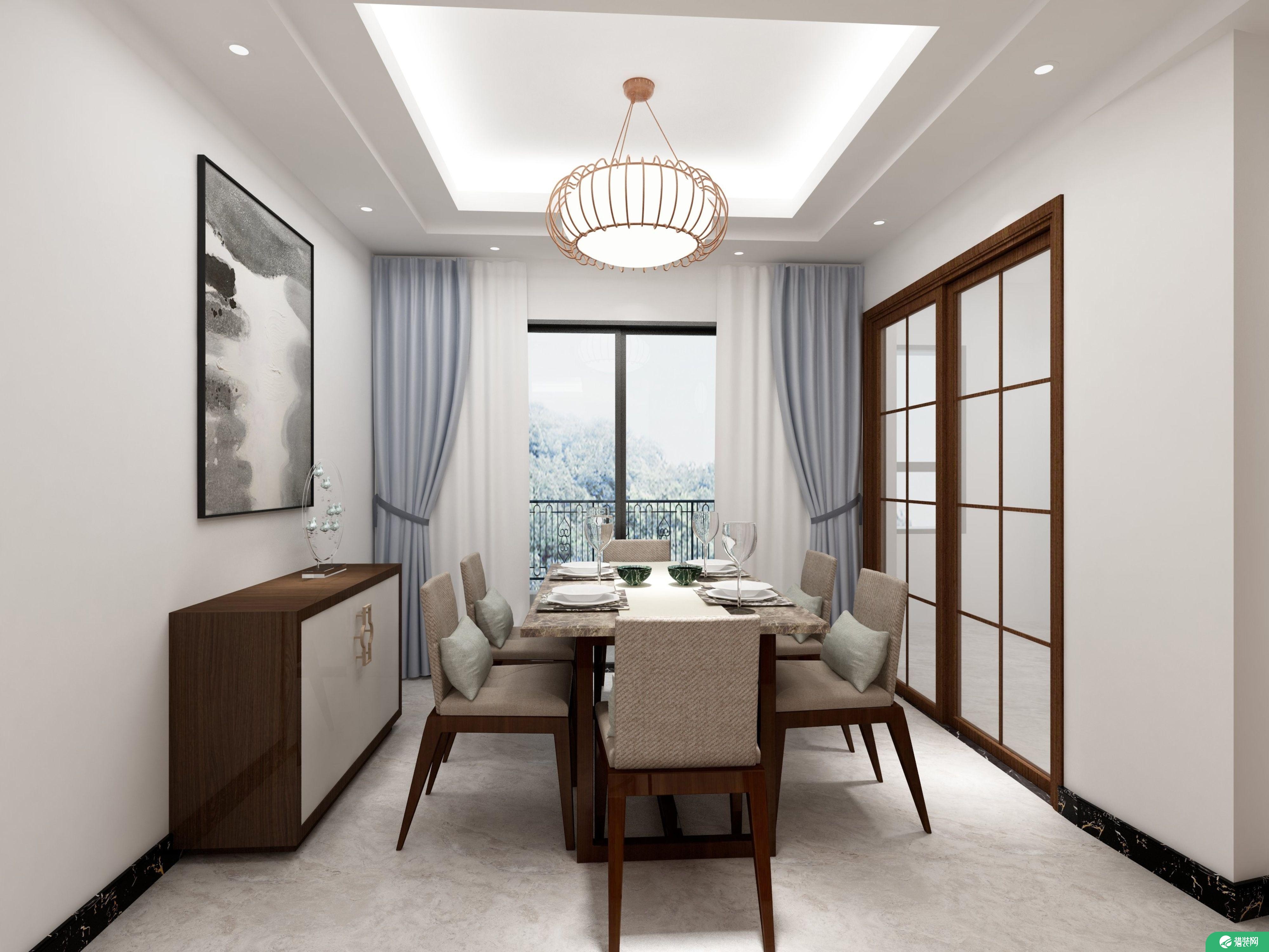 新中式四居室装修设计案例