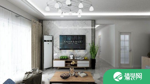 郑州天誉华庭现代风格高级灰三室装修案例