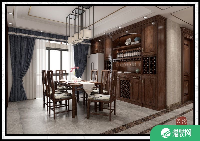 洛阳香槟国际 中式风格家庭装修设计案例