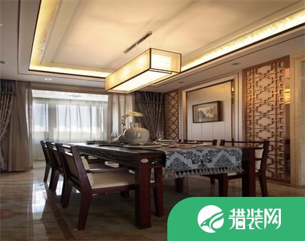 济南中铁逸都国际城140 中式风格三房装修效果图欣赏