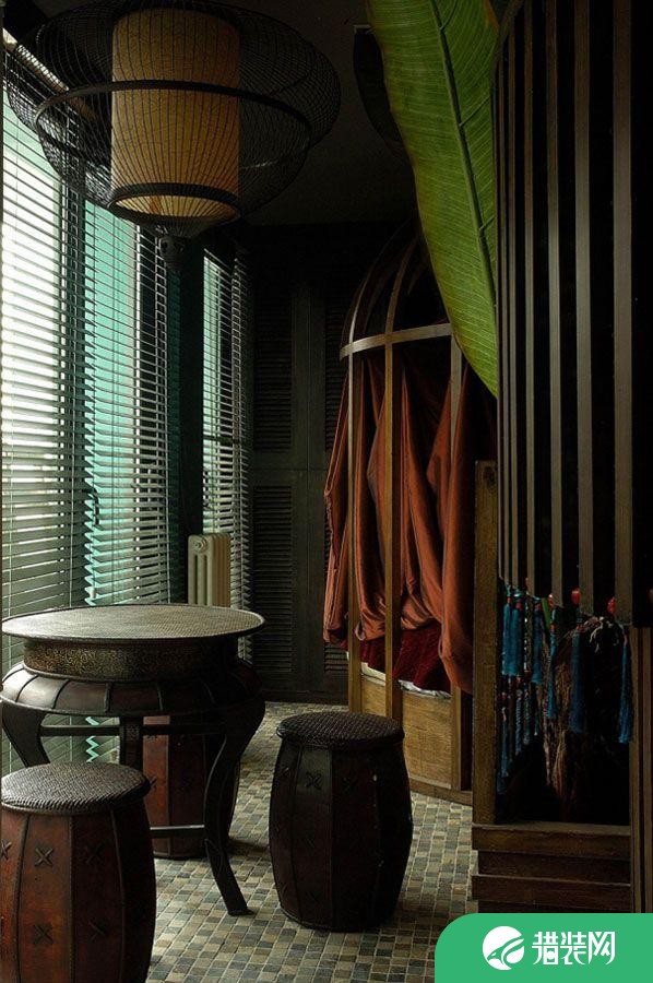 福州浓郁色彩东南亚异域风情三室装修效果图
