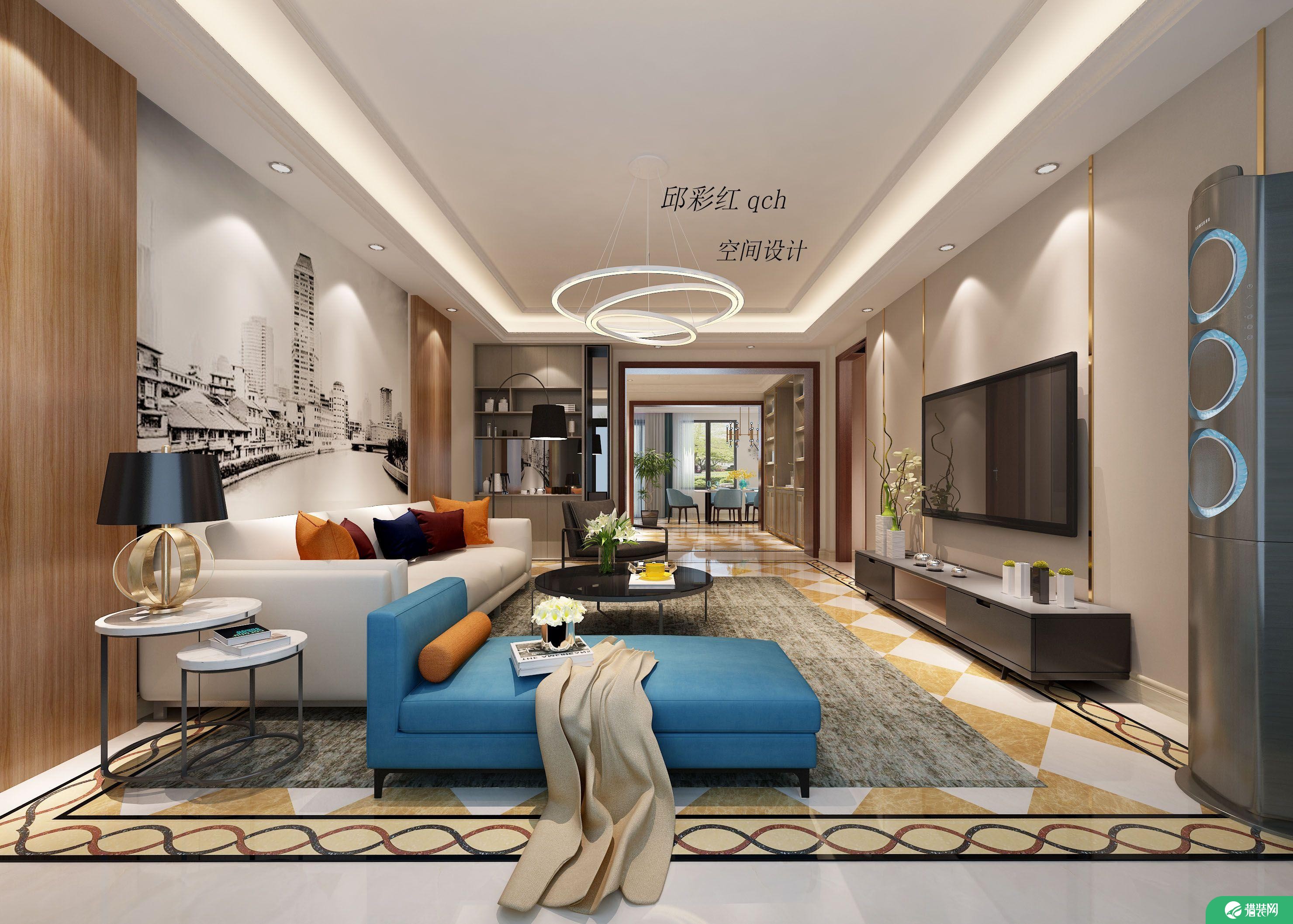 南京220平现代简约风格别墅装修效果图