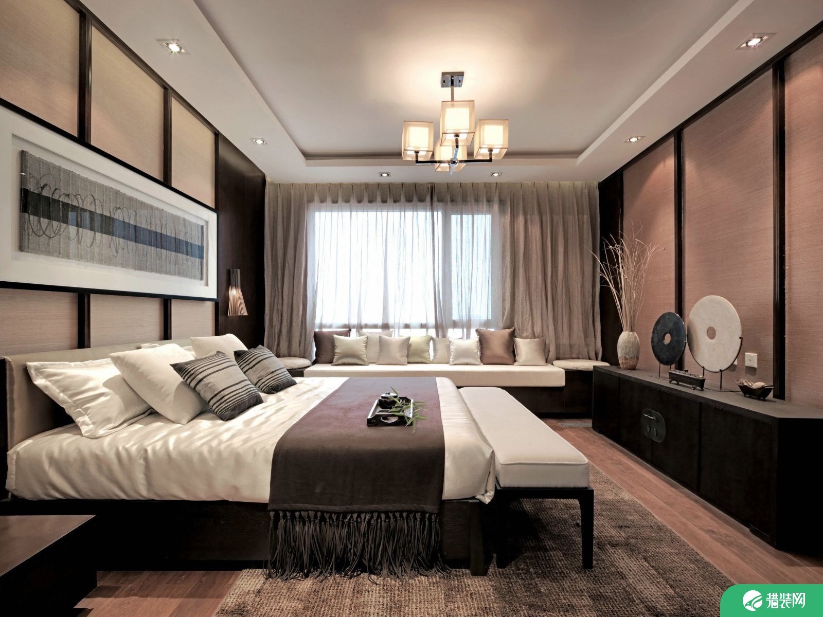 广州广钢新城现代中式四居室装修效果图
