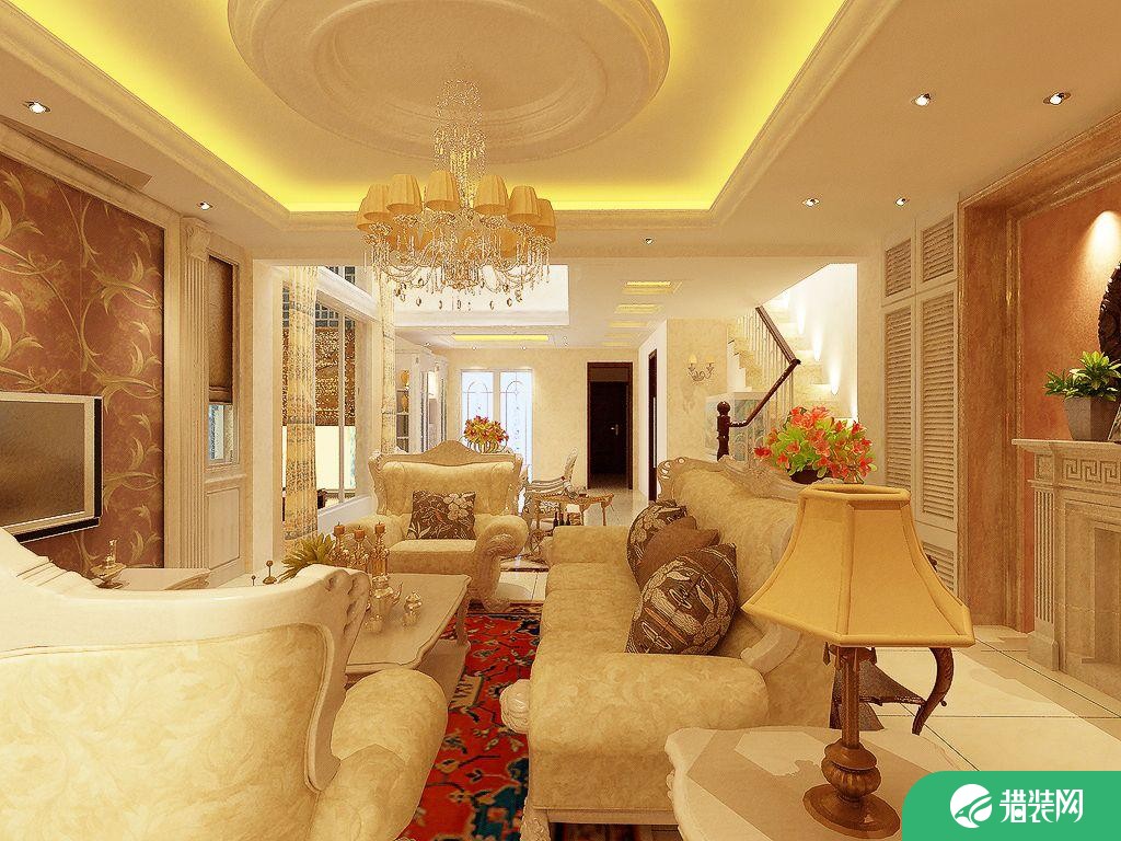天津市朗润园别墅奢华欧式风格装修设计