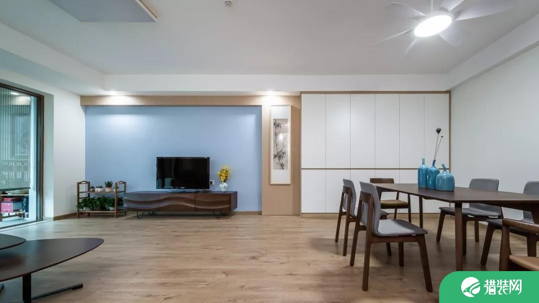 苏州御湖湾179㎡现代简约三居室装修案例，素雅轻松的氛围