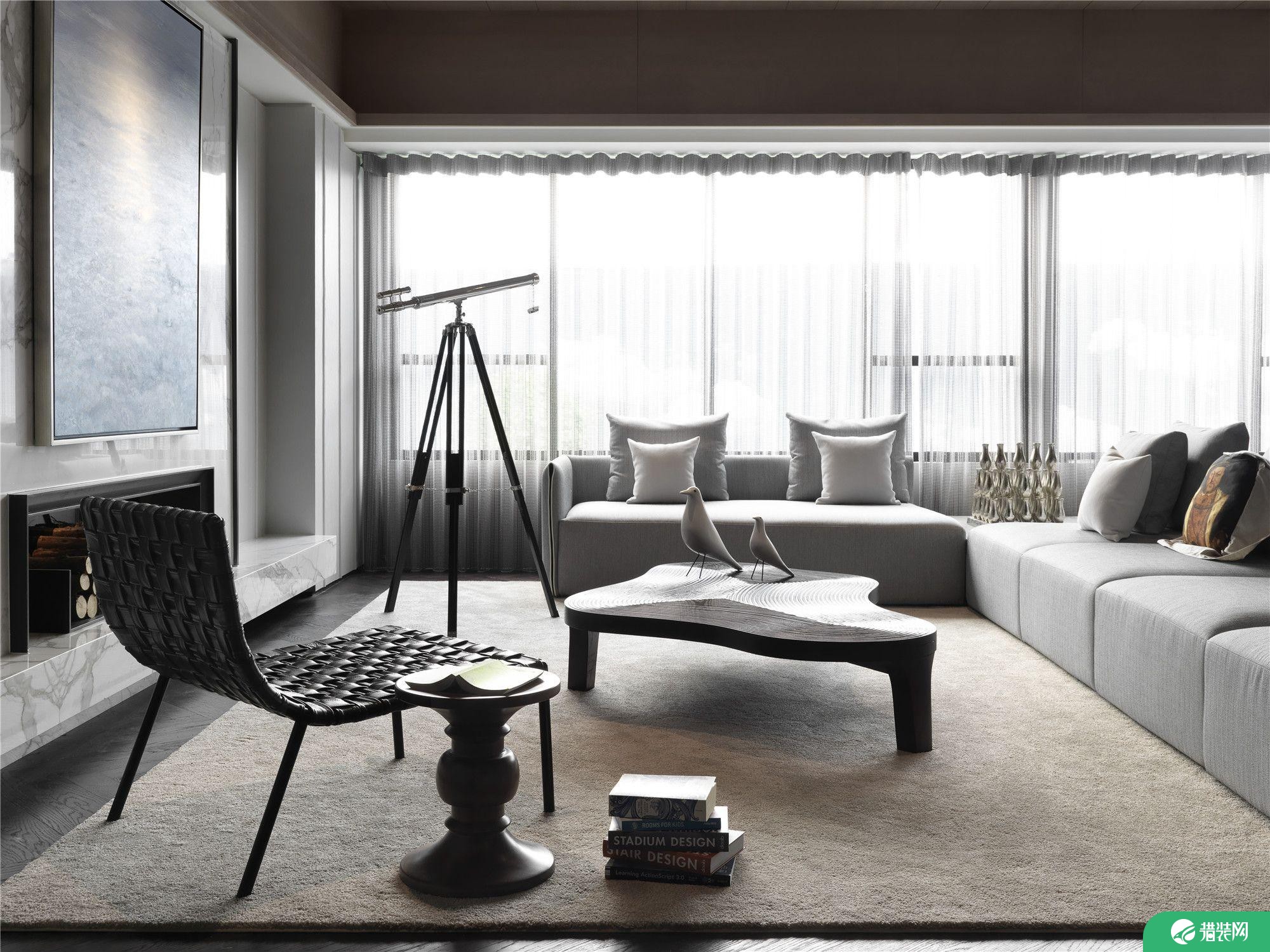 福州东方名城现代简约三居室装修案例，精致时尚有质感!