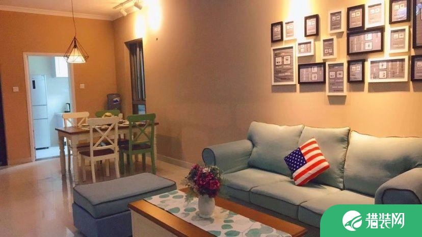 长沙半山壹号美式风格三居室装修，朴素华丽又温暖的家！