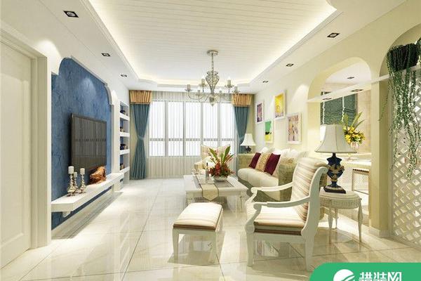 青岛和达璟城地中海风格温馨三居室装修案例图
