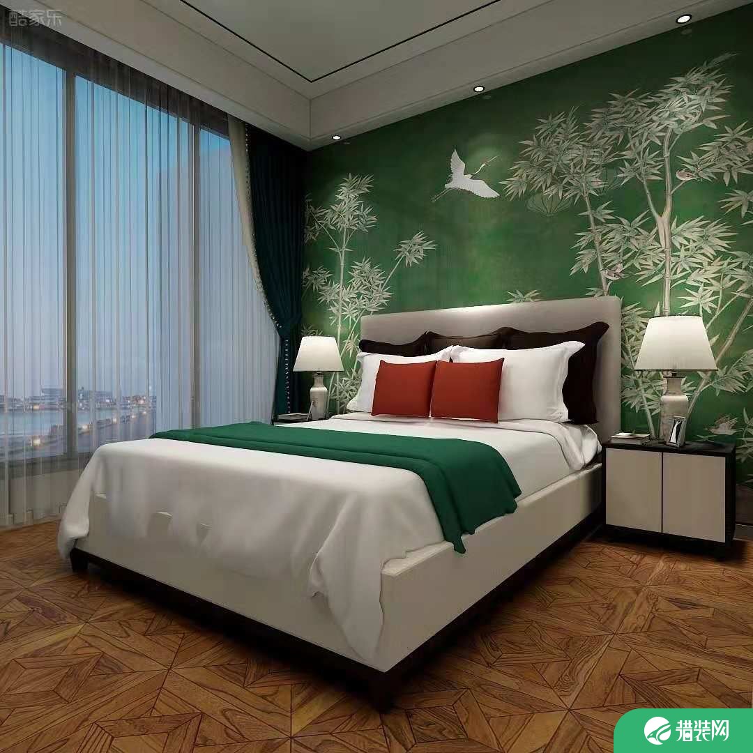 咸阳新中式风格风格三居室装修效果图