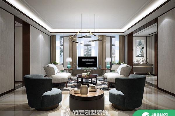 官河锦庭|400方现代新中式风格装修设计案例