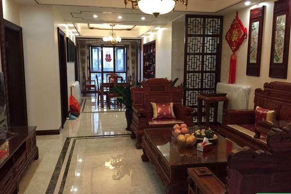 扬州中式古典风格四房装修设计 锦苑世家小区