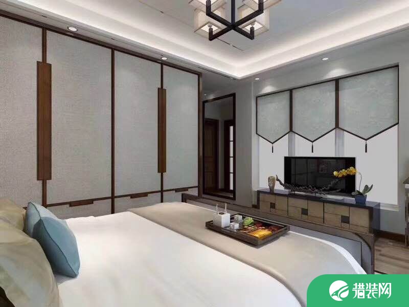 漳州中式风格三居室装修效果图
