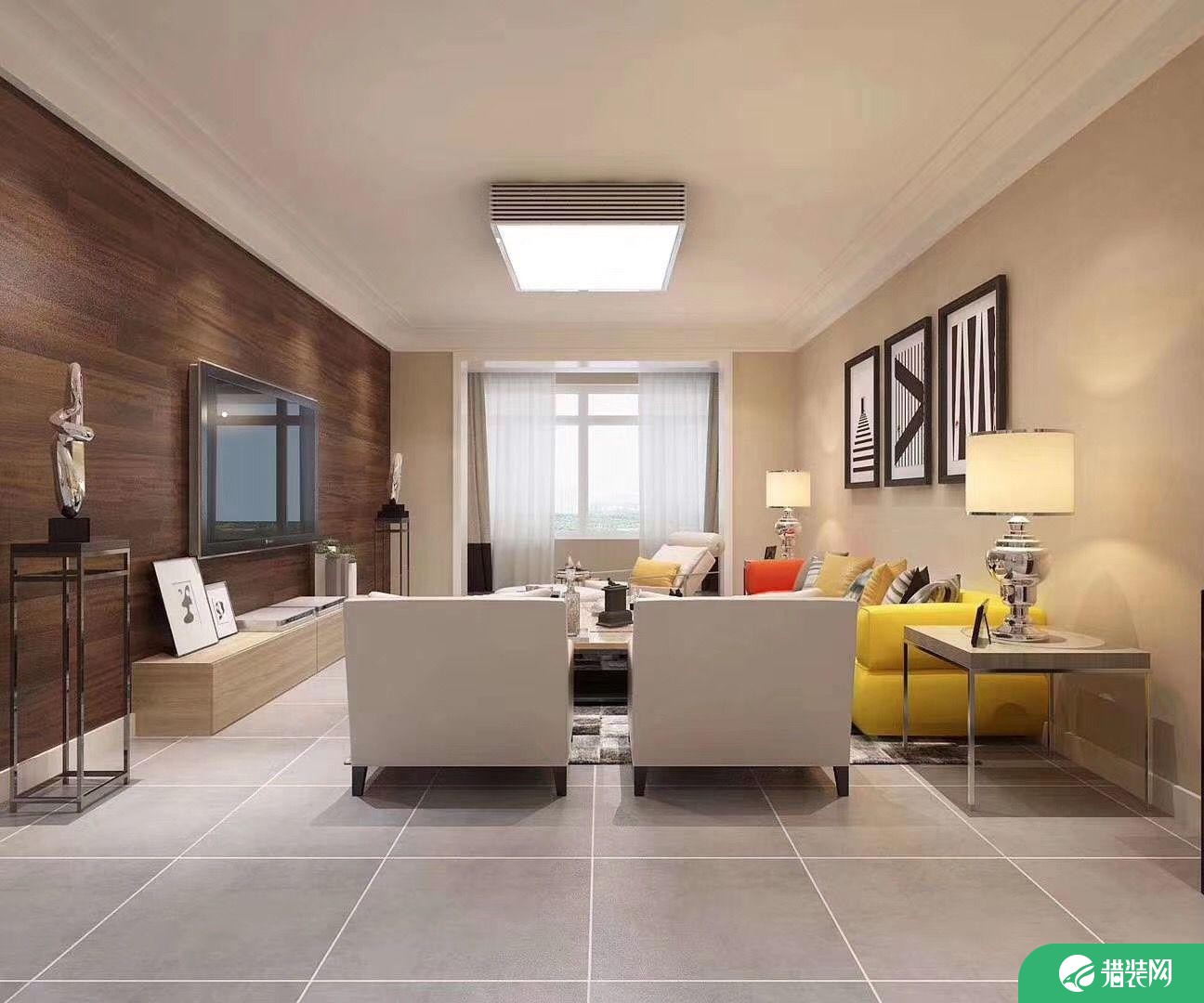 廊坊89平米现代风格二居室装修案例，温馨惬意的舒适生活