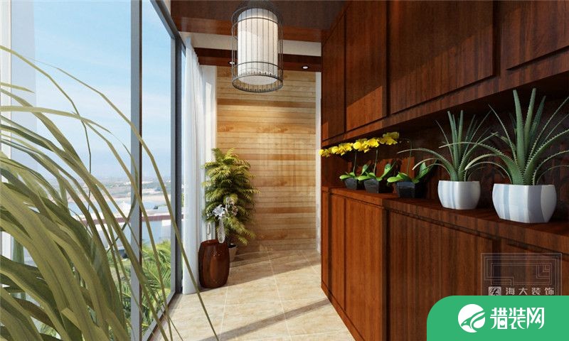 贵阳金海域—123平米中式风格家庭装修效果图