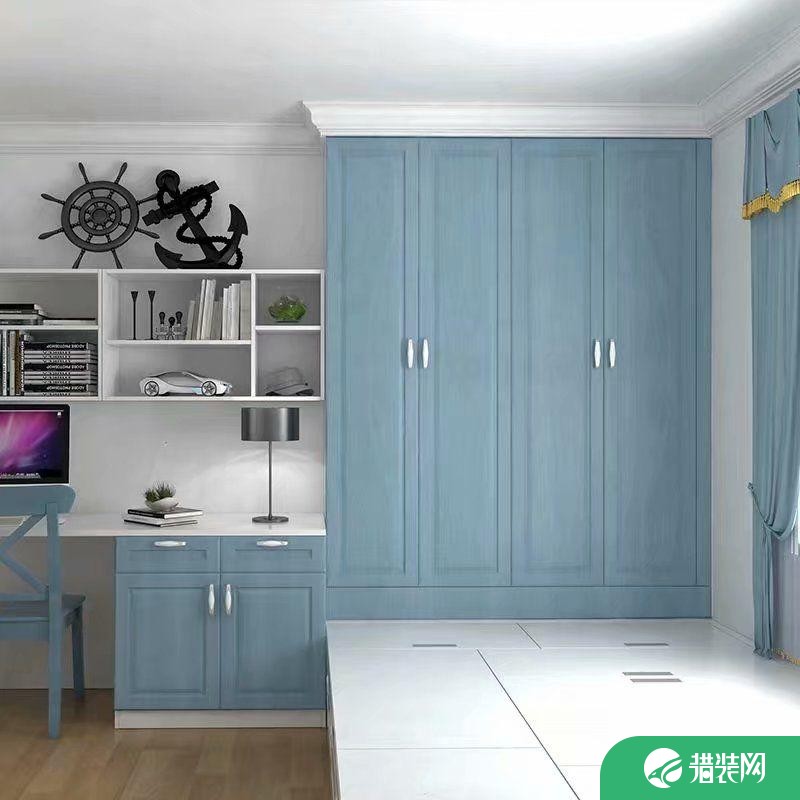 太原115平现代简约三居室装修，用淡蓝色打造清新感！