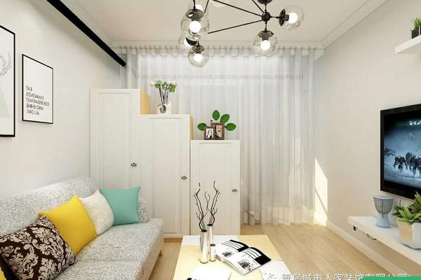 青岛简约风格小户型两居室装修案例