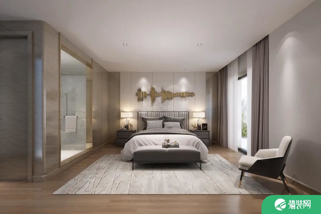 现代风格别墅设计卧室效果图
