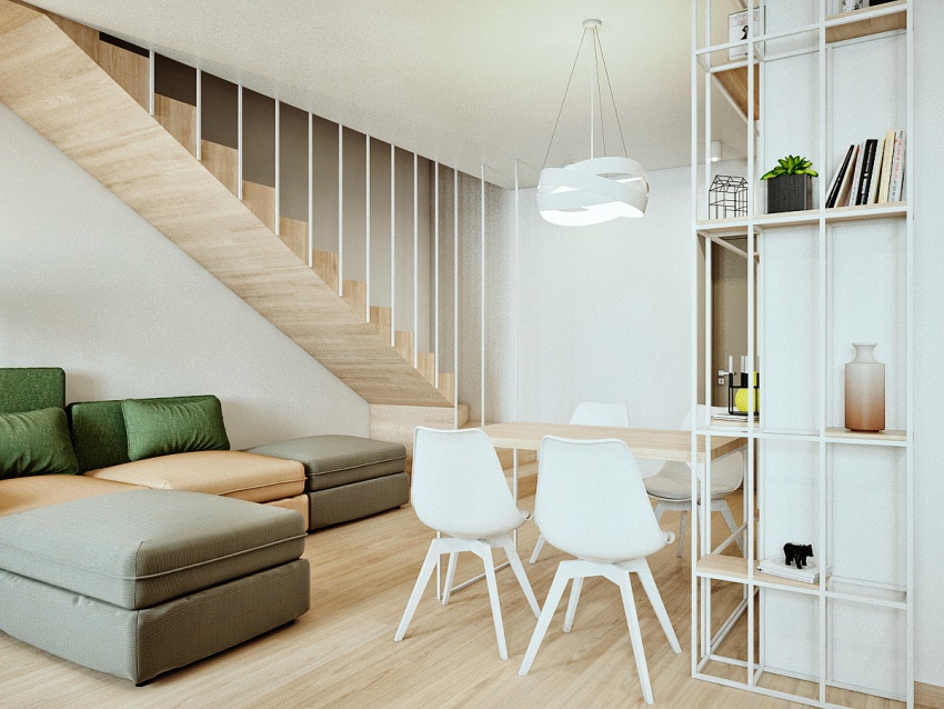 72㎡双人公寓轻透木质北欧风装修设计案例