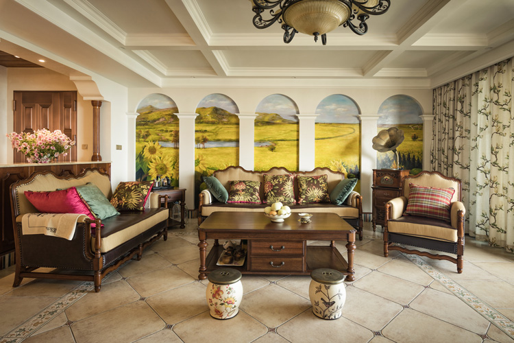 280平米美式风格装修设计案例 女主选的全美式的家具