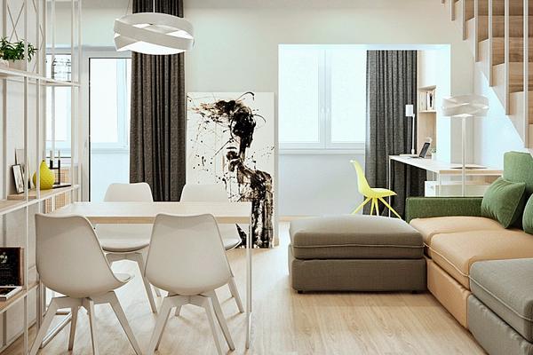72㎡双人公寓轻透木质北欧风装修设计案例