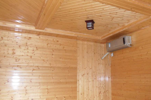 89平米房子卫生间桑拿板吊顶欧式田园风格装修效果图