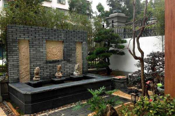 50平新中式古典别墅庭院装修效果图
