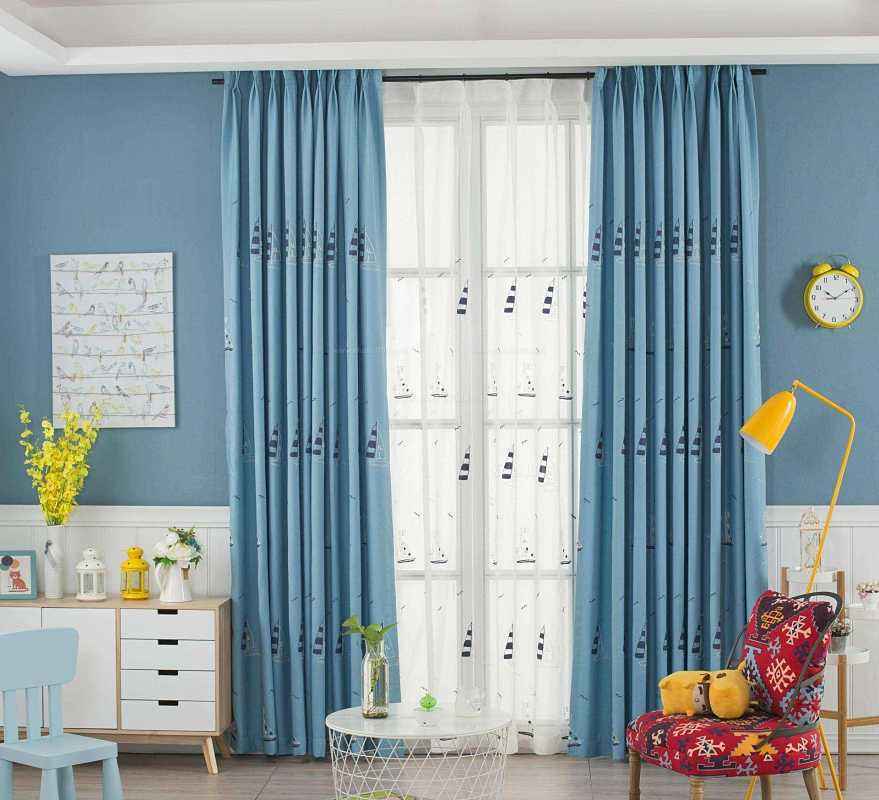 130平方别墅地中海风格窗帘搭配装修效果图