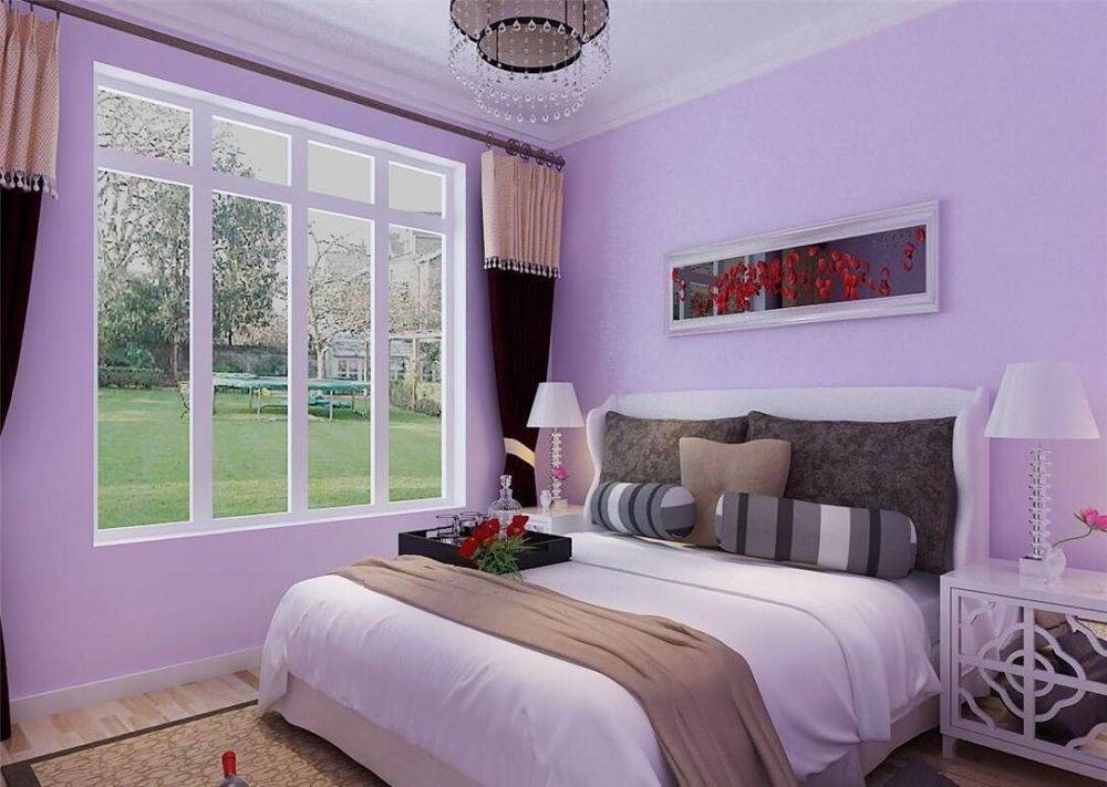 7平米淡紫色房间现代风格装修效果图
