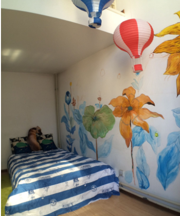 200平米房子简欧风格儿童卧室手绘墙装修效果图