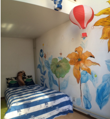 200平米房子简欧风格儿童卧室手绘墙装修效果图