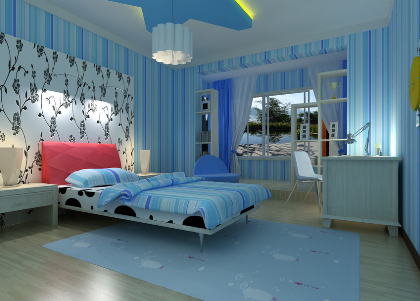 2016大户型地中海风格儿童房卧室装修效果图
