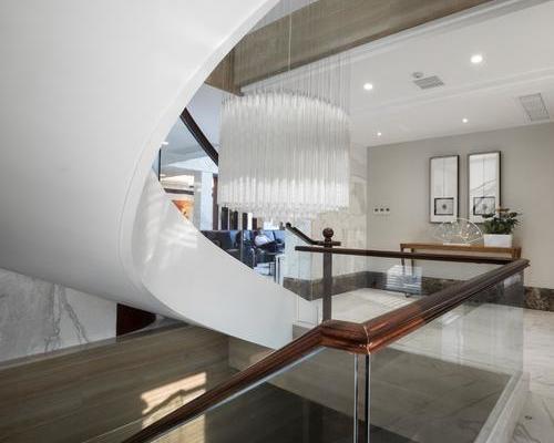 200平米房子简欧式风格玻璃扶手装修效果图