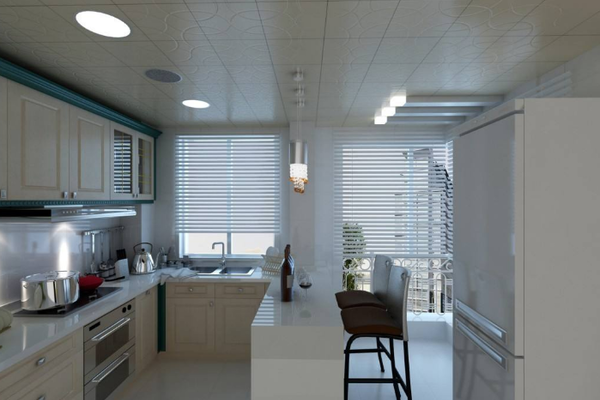 厨房卫生间集成吊顶简单中式风格装修效果图