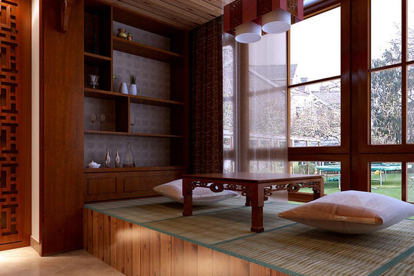 古典风味的阳台榻榻米装修设计效果图