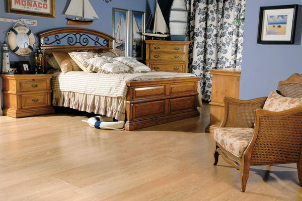 90平三居室复古美式卧室生活家地板效果图