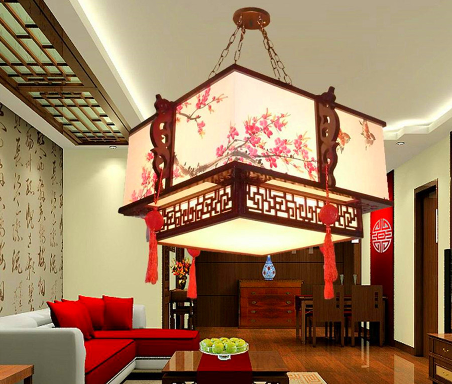 古典中式客厅吊灯效果图