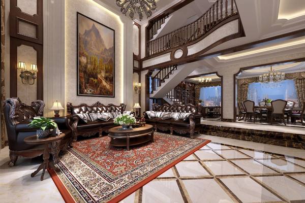 190平米高档别墅客厅中式古典风格装修效果图
