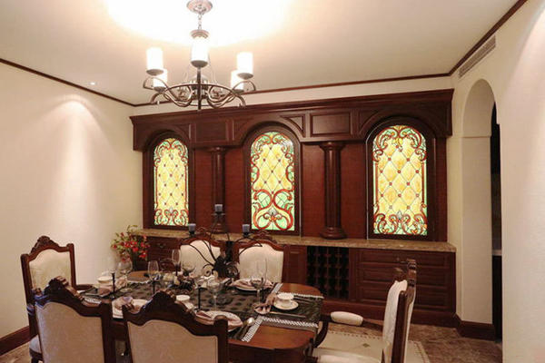 复古风格别墅室内精致餐厅设计装修效果图赏析