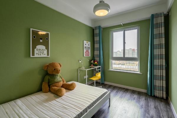 8平米淡绿色房间简约欧式风格装修效果图