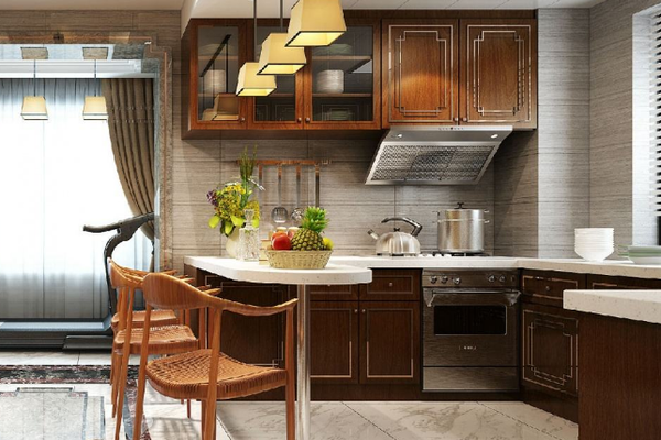 新中式开放式厨房简欧式风格装修效果图