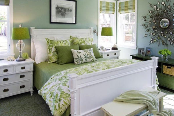 十平米墨绿色卧室装修效果图