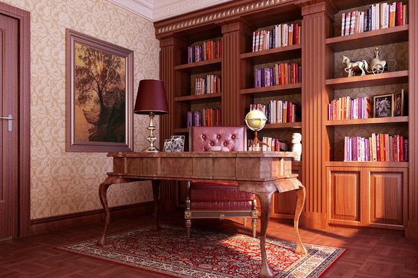 古典美式风格别墅书房装修效果图赏析