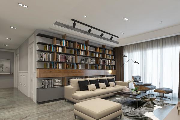140平米现代风格客厅沙发隔断装修效果图