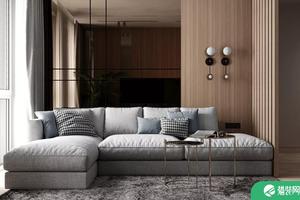 灰色+木色打造现代高级住宅 广州雅轩装饰三室实例鉴赏