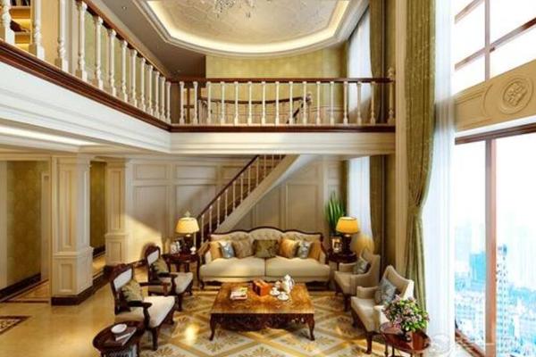 350平米欧式风格别墅客厅楼梯图片大全2020